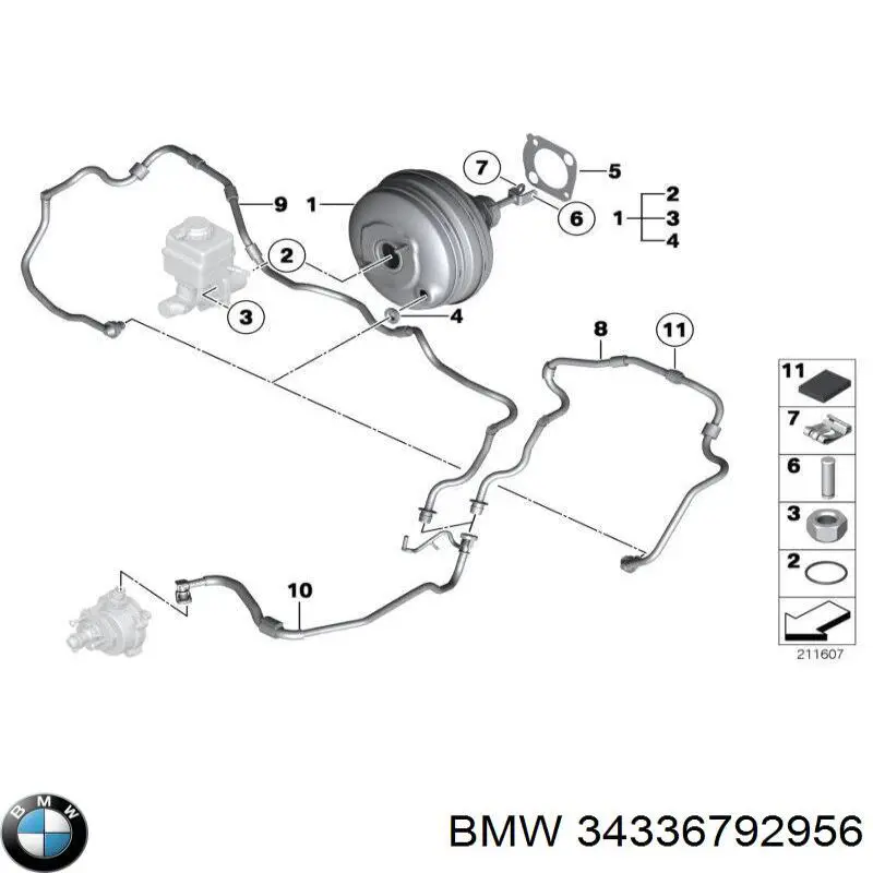 Reforçador dos freios a vácuo BMW 5  F10