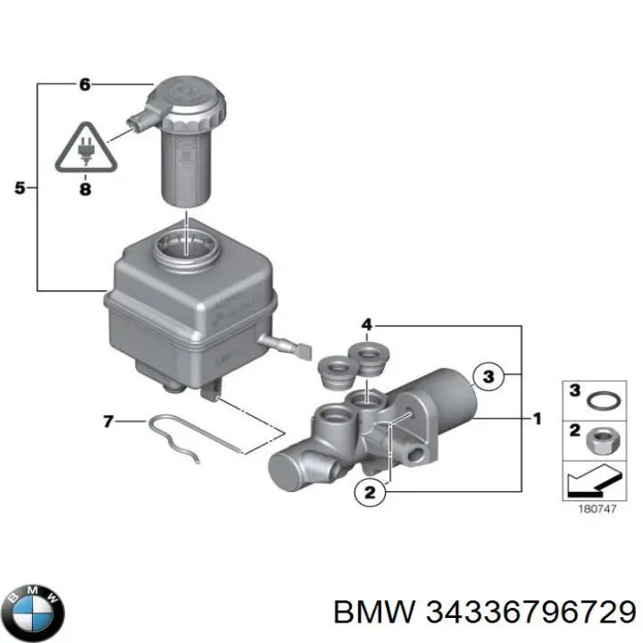 34336796729 BMW cilindro mestre do freio