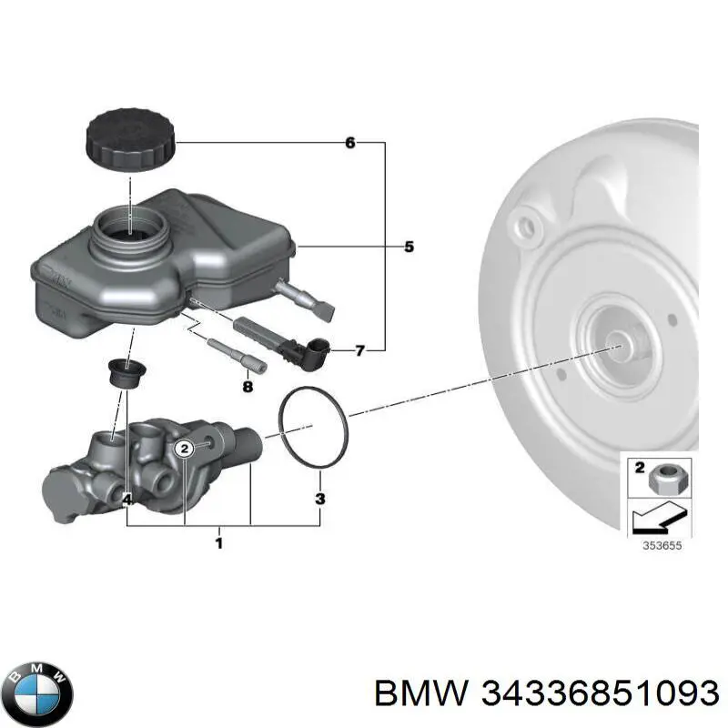 Купить 34336851093 BMW Главный тормозной цилиндр
