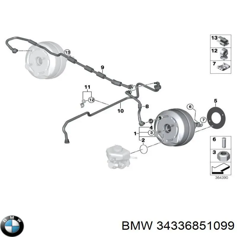 Reforçador dos freios a vácuo para BMW 4 (F32, F82)