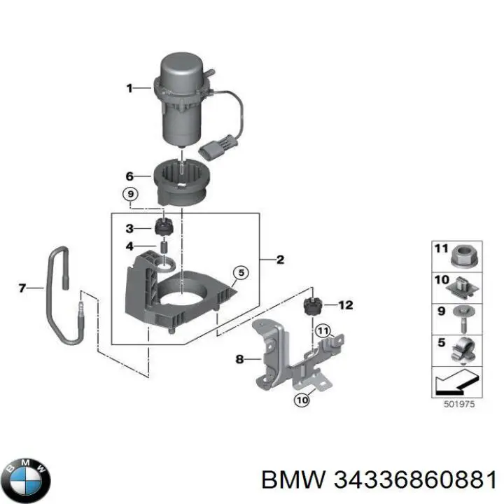 Вакуумный насос BMW 34336860881 цена, от 479.81 USD