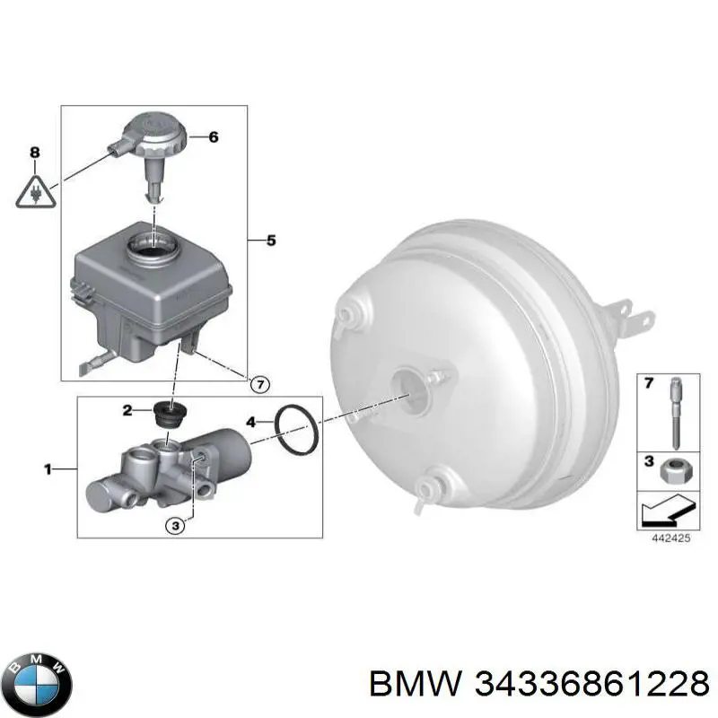 Цилиндр тормозной главный 34336861228 BMW