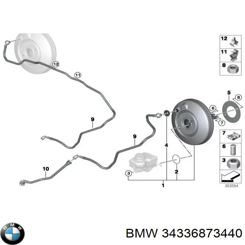 Усилитель тормозов вакуумный на BMW 2 (F46) купить.