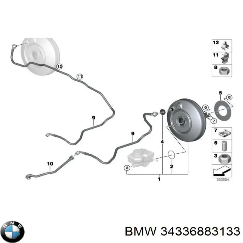 Усилитель тормозов 34336883133 BMW