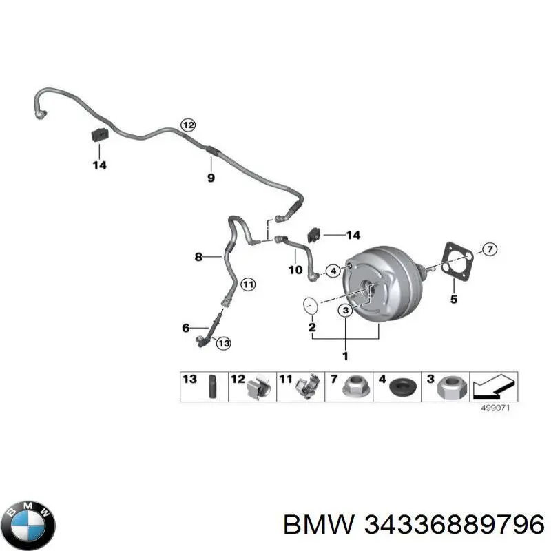 Усилитель тормозов 34336889796 BMW