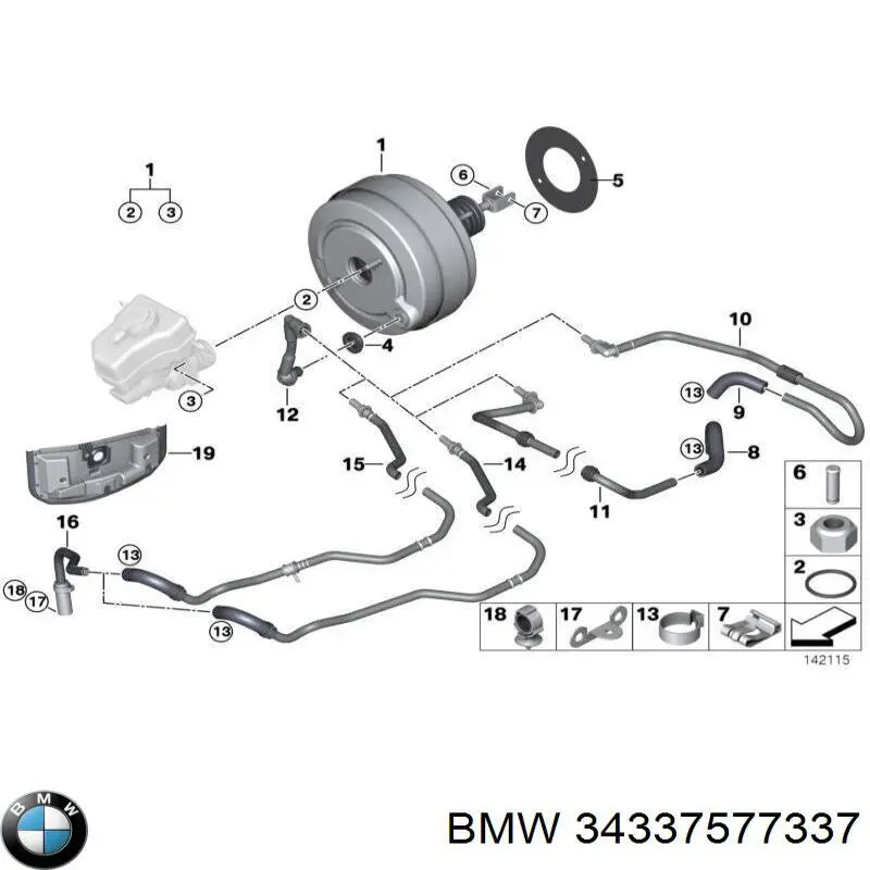 Трубопроводы усилителя вакуумного BMW 34336766080 цена, от 12.84 USD