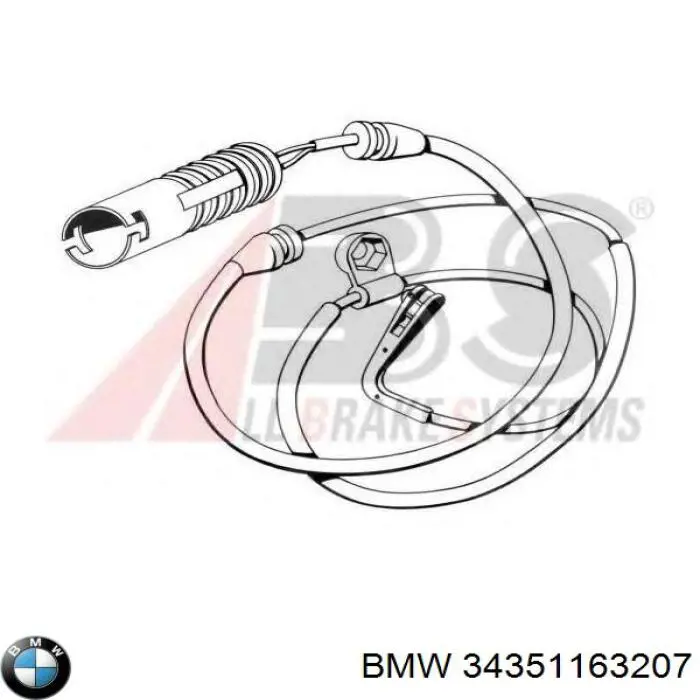 34351163207 BMW датчик износа тормозных колодок задний