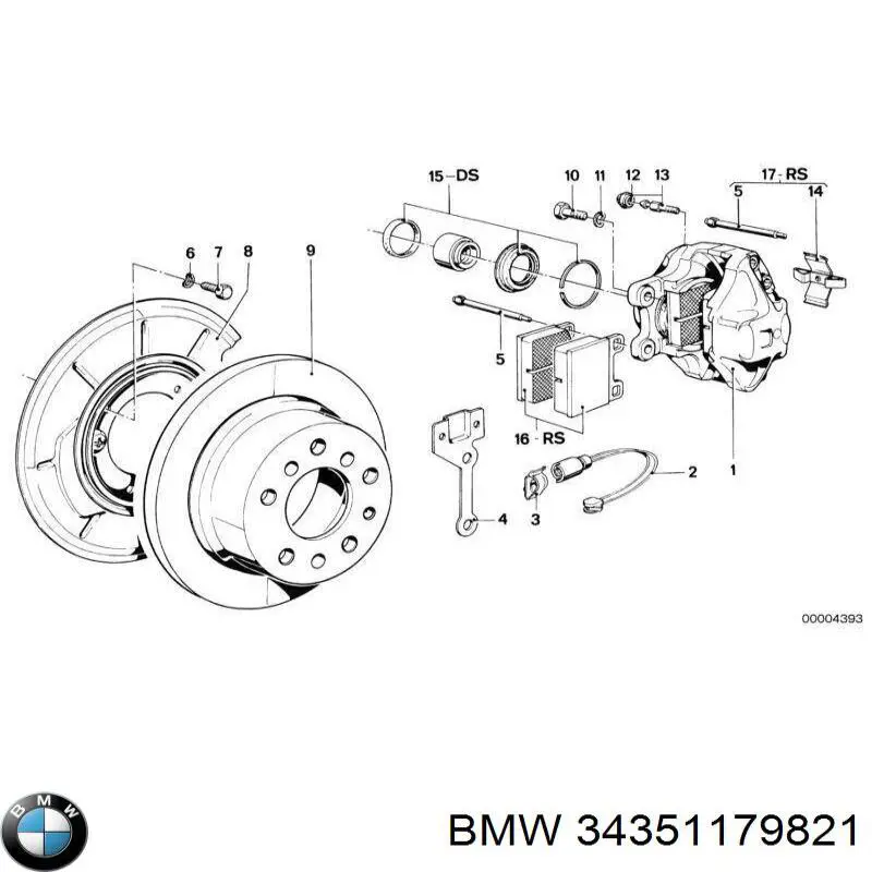 34351179821 BMW Датчик износа тормозных колодок