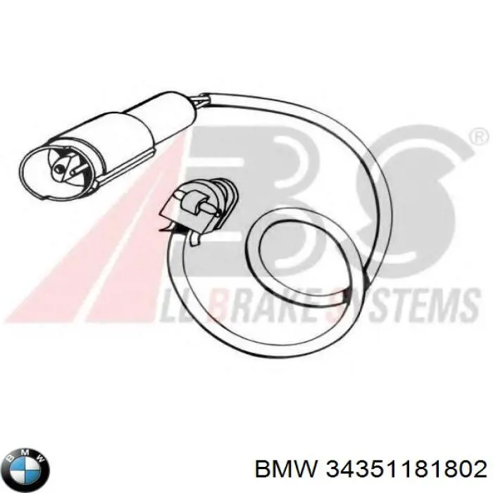 34351181802 BMW датчик износа тормозных колодок передний