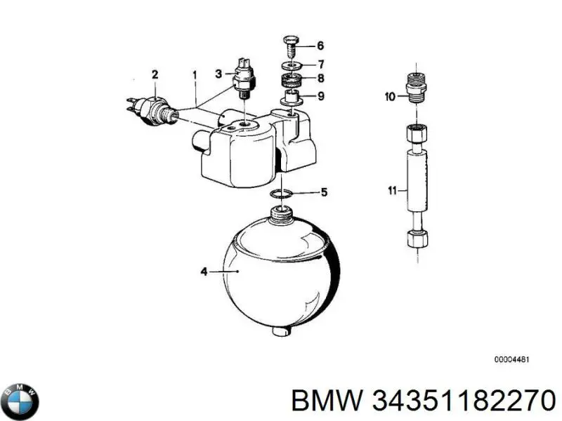 Датчик давления тормозной жидкости на BMW 7 (E32) купить.
