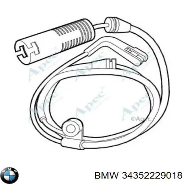 Датчик износа тормозных колодок передний 34352229018 BMW