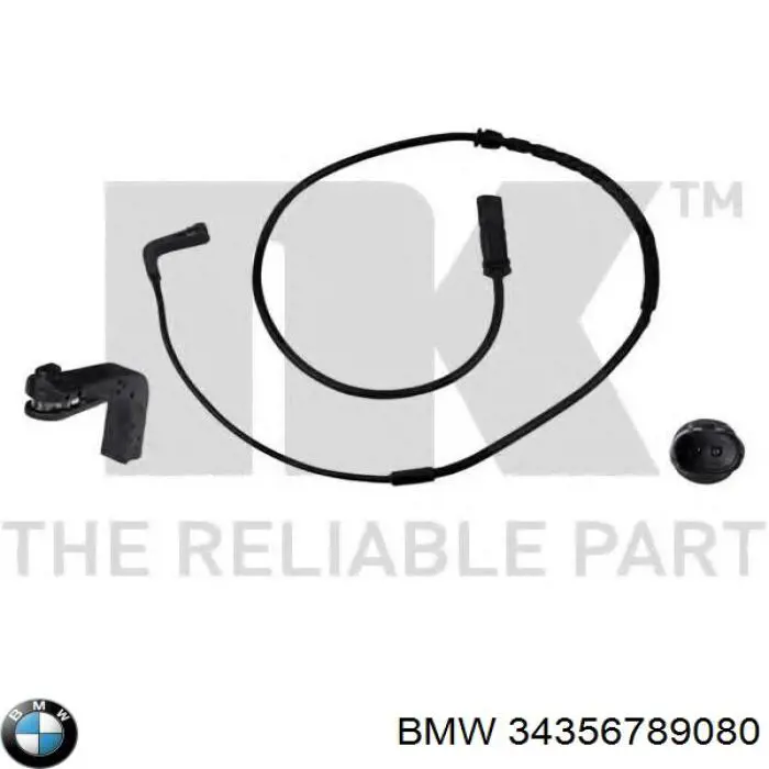 34356789080 BMW sensor dianteiro esquerdo de desgaste das sapatas do freio