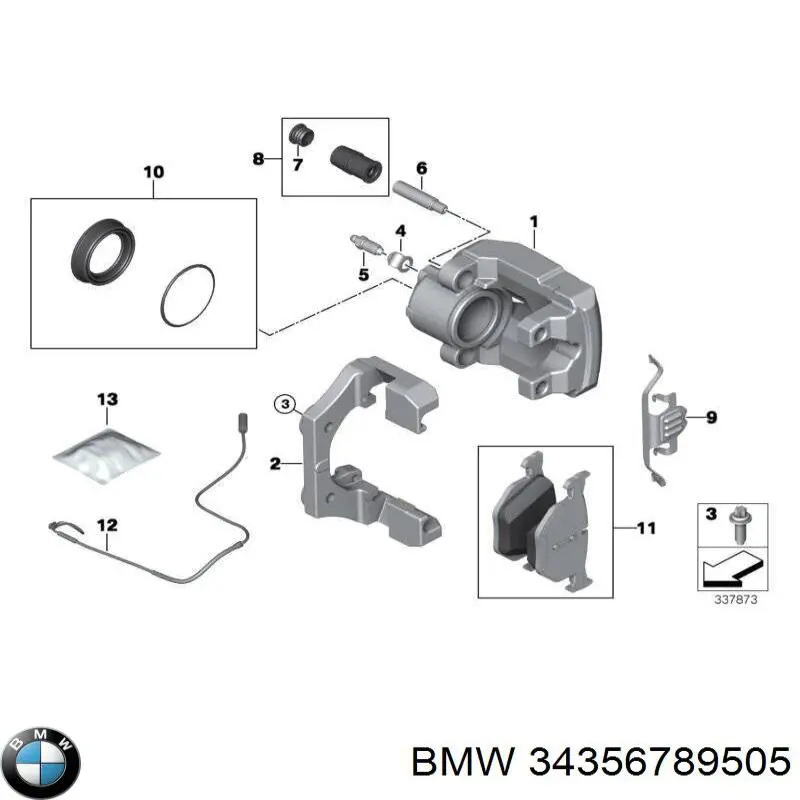 Датчик износа тормозных колодок, задний BMW 34356789505 цена, от 24.80 USD