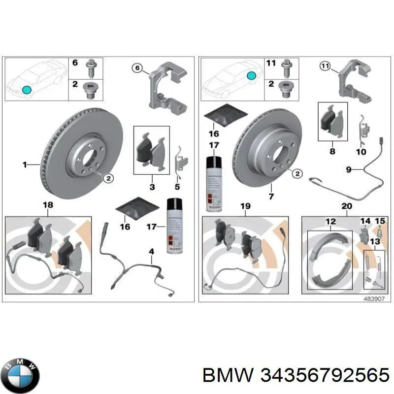 Купить 34356792565 BMW Сенсор износа