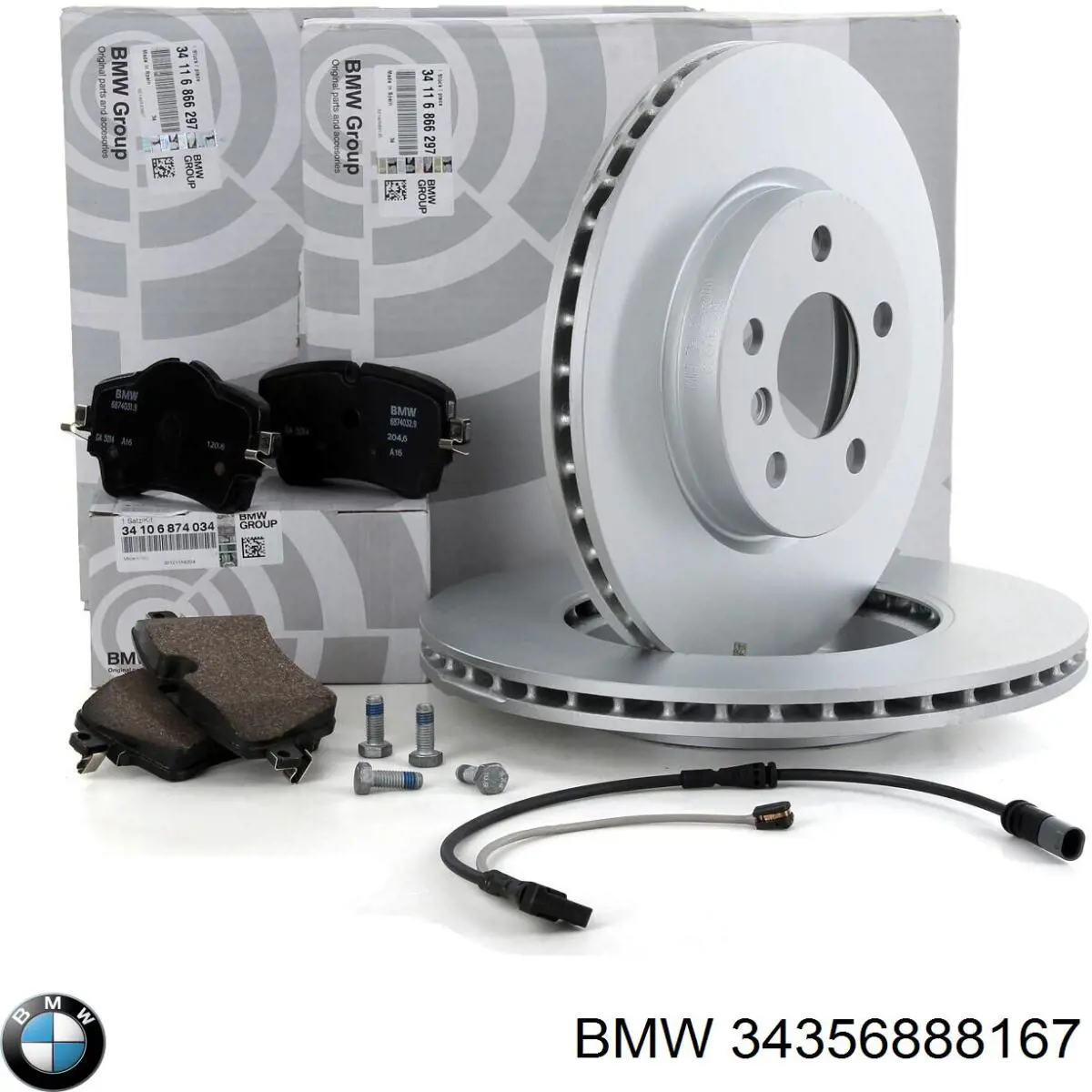 Купить 34356888167 BMW Датчик износа тормозных колодок передний левый