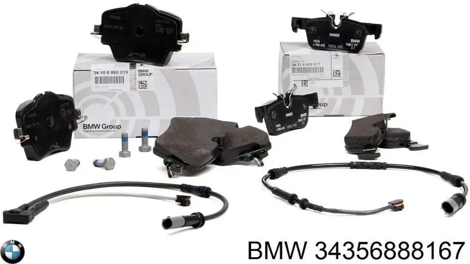 34356888167 BMW Датчик износа тормозных колодок передний левый