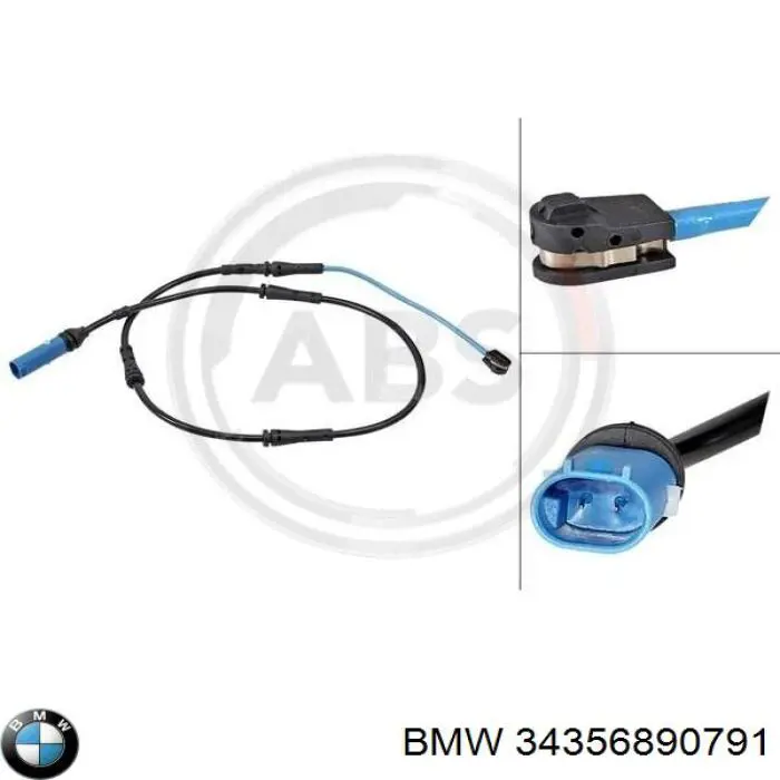 34356890791 BMW sensor traseiro de desgaste das sapatas do freio