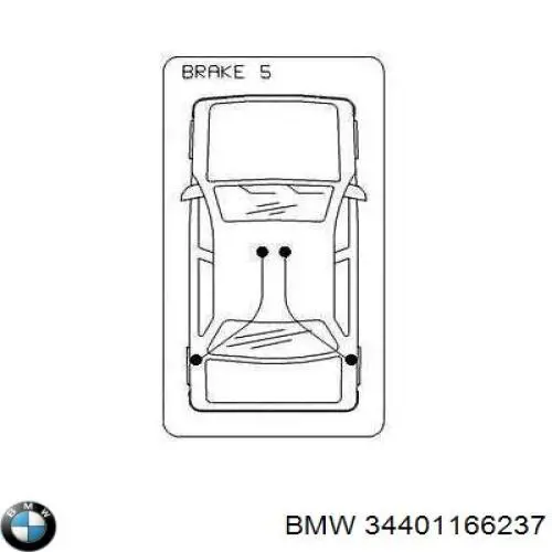 Купить 34401166237 BMW Задний правый трос ручника