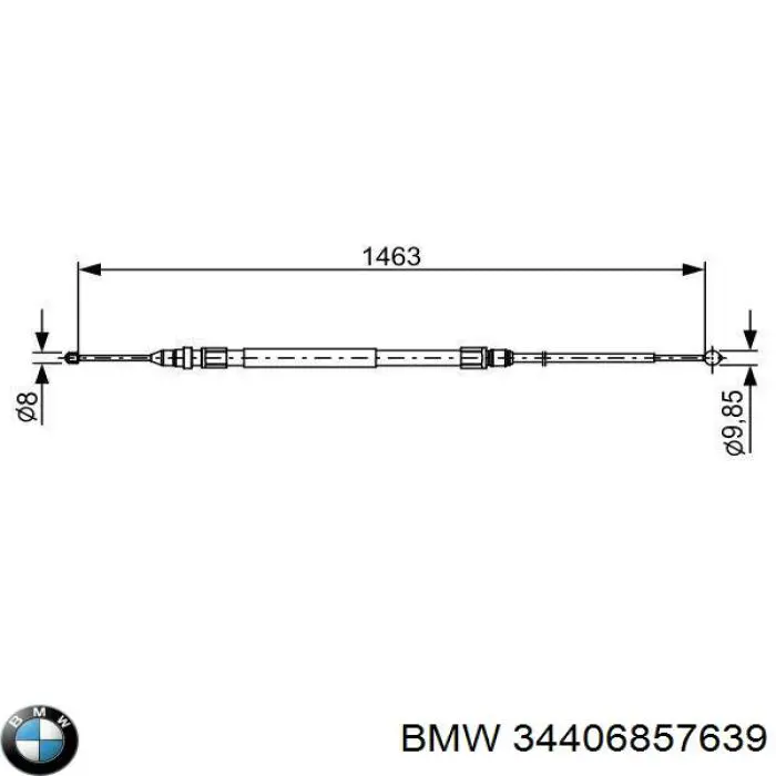Задний трос ручника BMW 34406857639 цена, от 9.21 USD