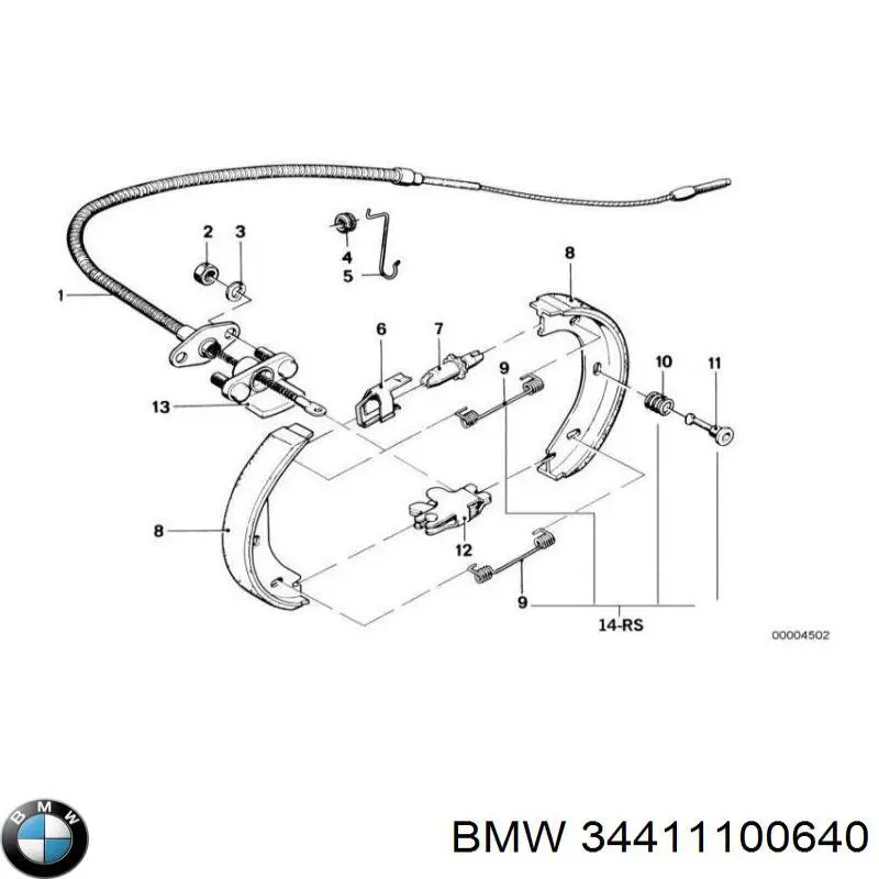 34411100640 BMW cápsula (prendedor de fixação de placas sobrepostas do acesso)