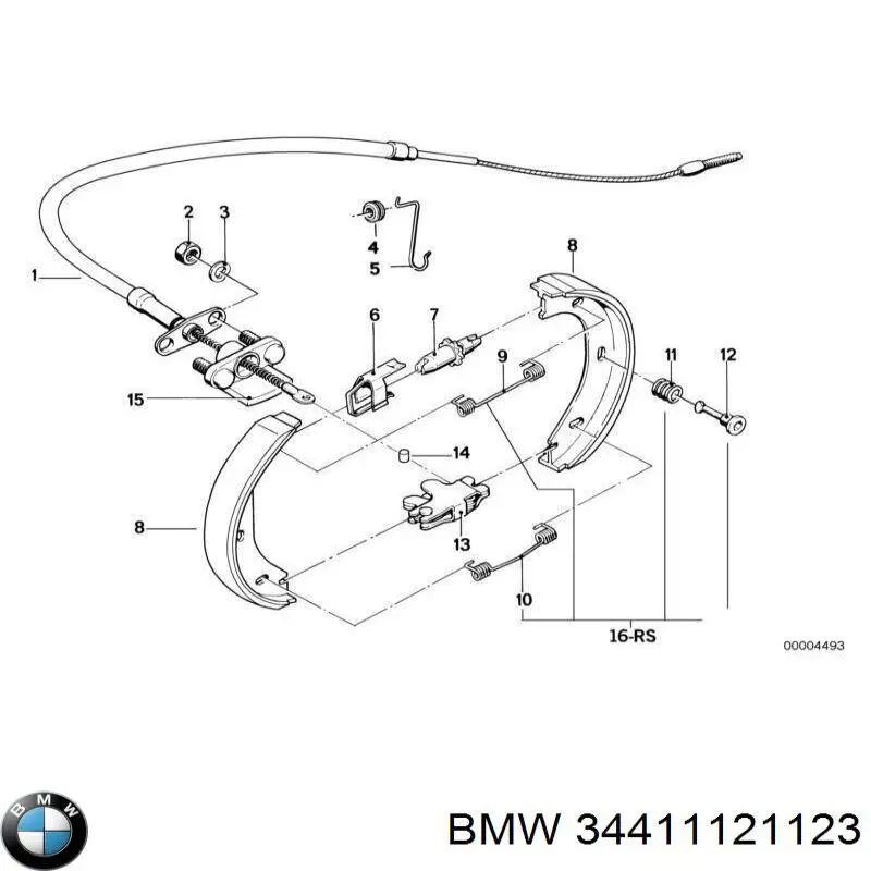  Скоба-растяжка тормозного барабана BMW 3 