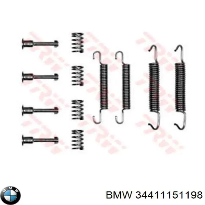 34411151198 BMW mecanismo de aproximação (de auto-aproximação das sapatas de tambor (kit de reparação levadiça))