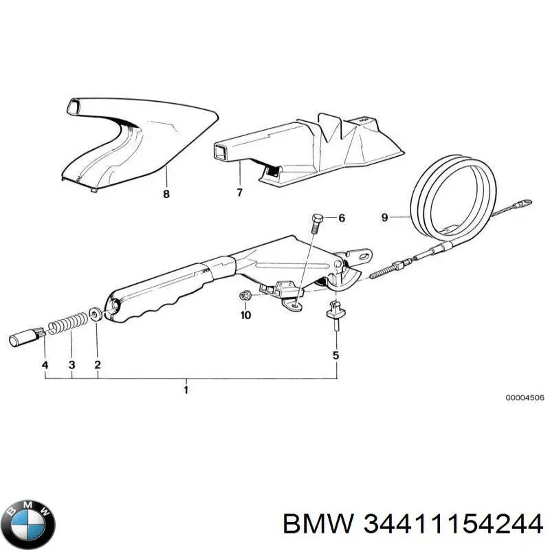 Задний трос ручника BMW 34411154244 цена, от 10.20 USD