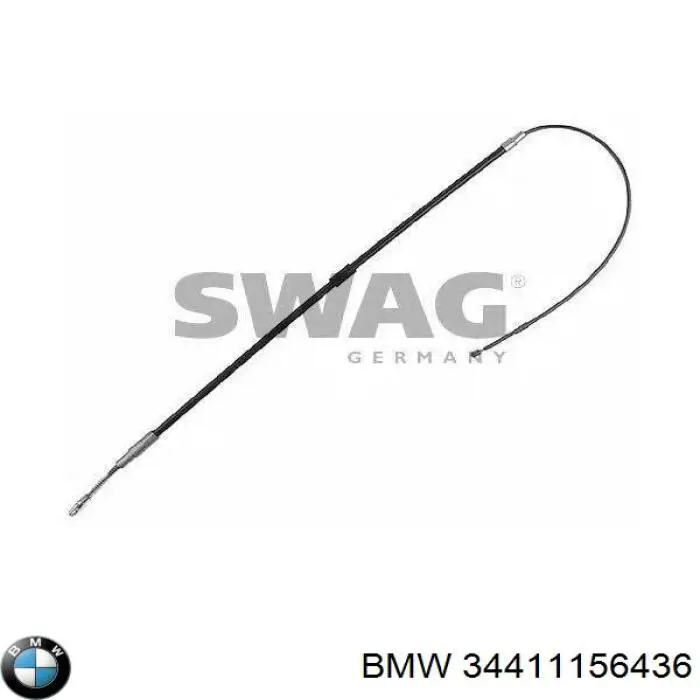 Задний трос ручника 34411156436 BMW