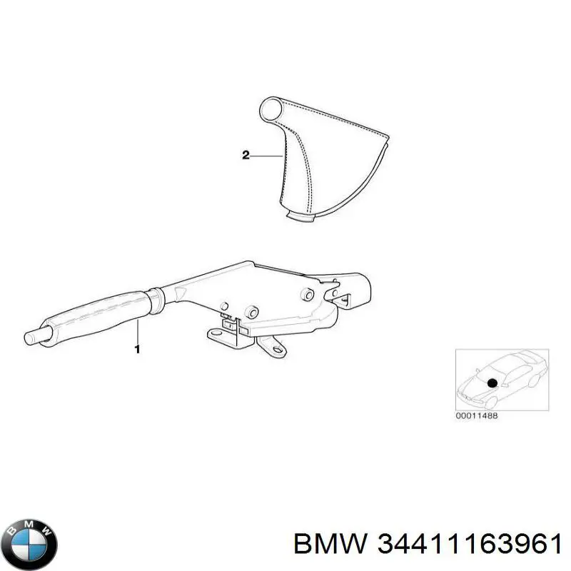 Рычаг ручного тормоза BMW 34411163961 цена, от 12.67 USD