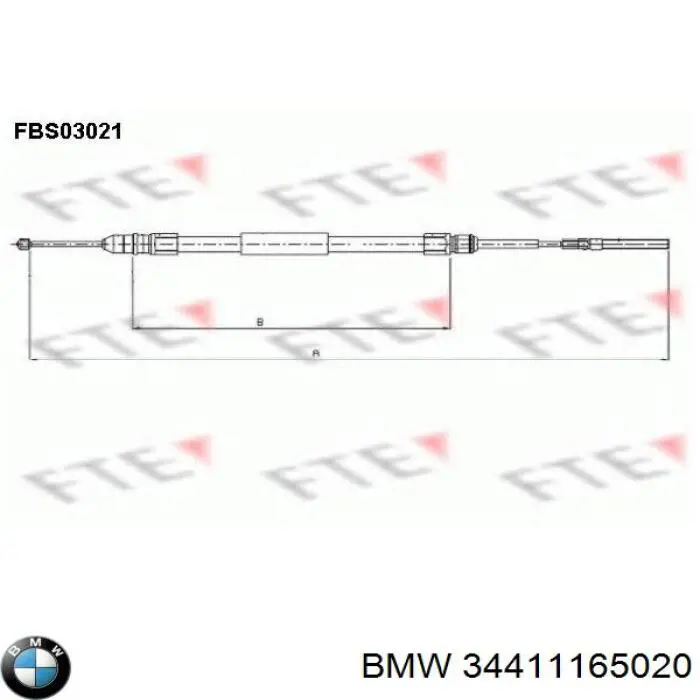 Трос ручного тормоза задний BMW 34411165020 цена, от 11.73 USD