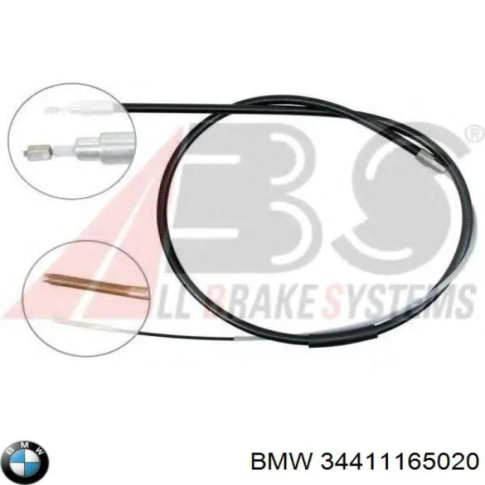 Купить 34411165020 BMW Трос стояночного тормоза задний левый