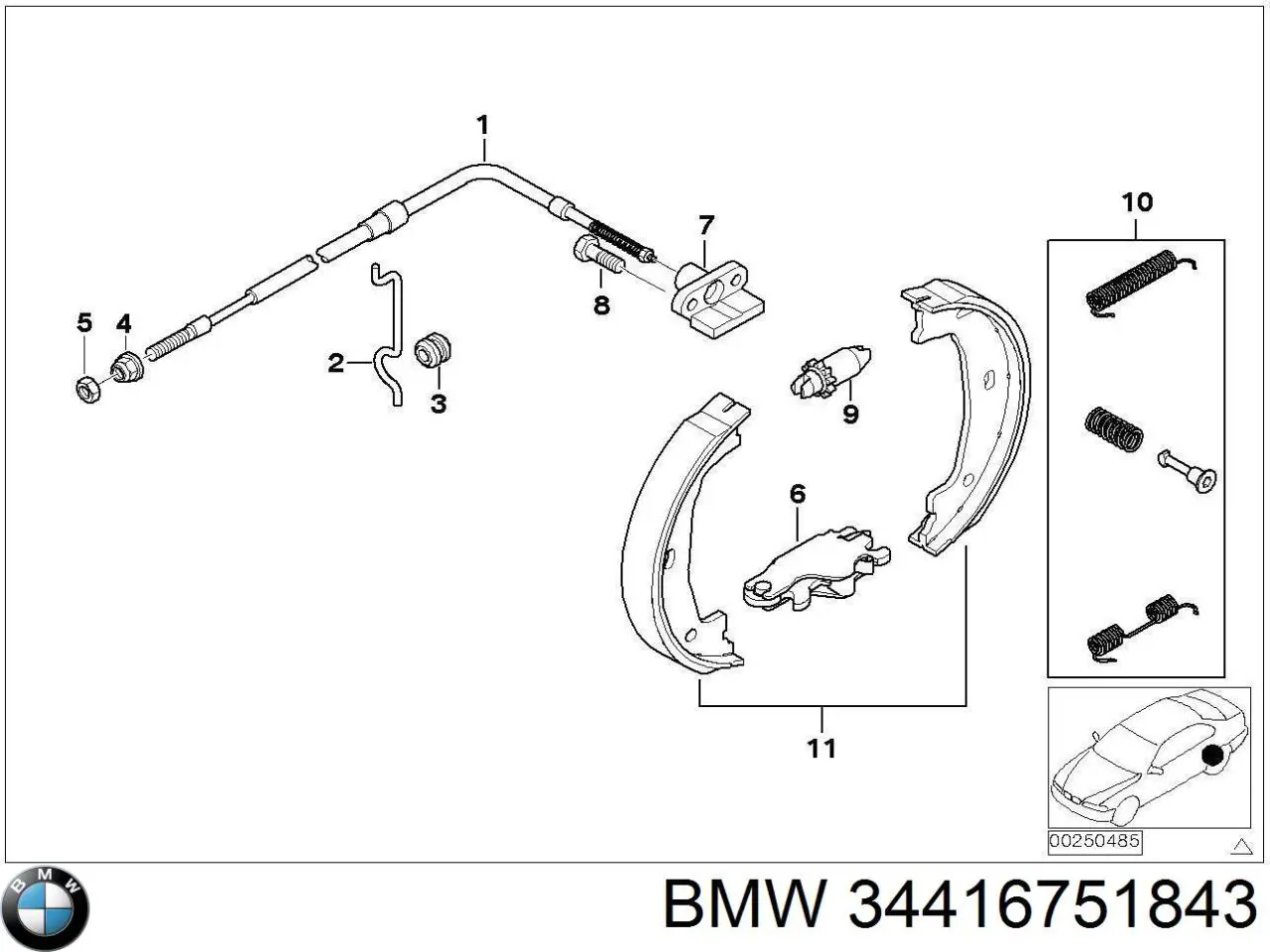Купить 34416751843 BMW Тормоз стояночный