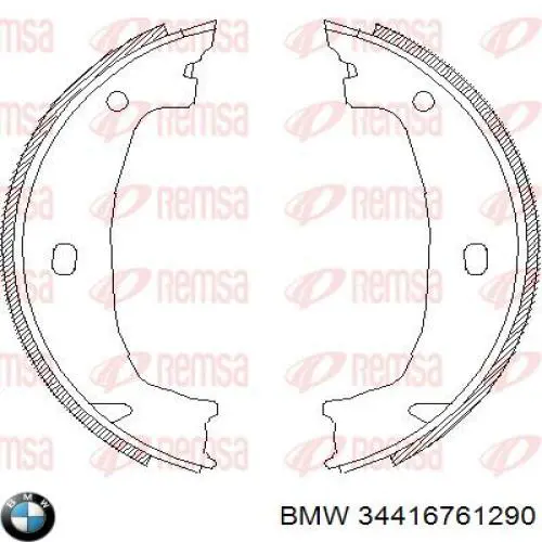 34416761290 BMW Тормозные колодки ручника