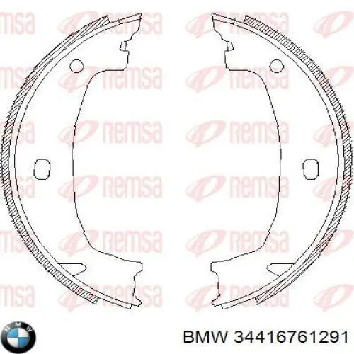 Тормозные колодки стояночного тормоза BMW 34416761291 цена, от 19.94 USD