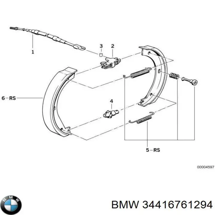 Тормозные колодки стояночного тормоза BMW 34416761294 цена, от 17.37 USD