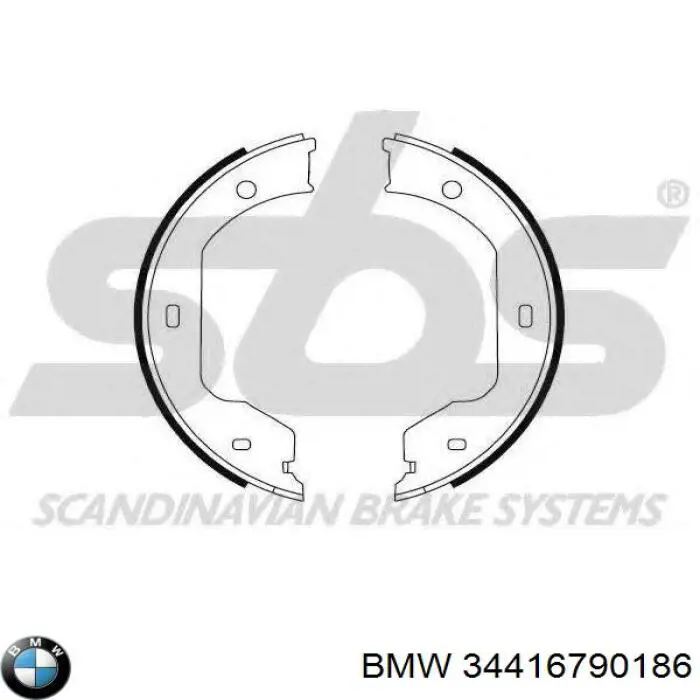 Купить 34416790186 BMW Колодки ручника/стояночного тормоза