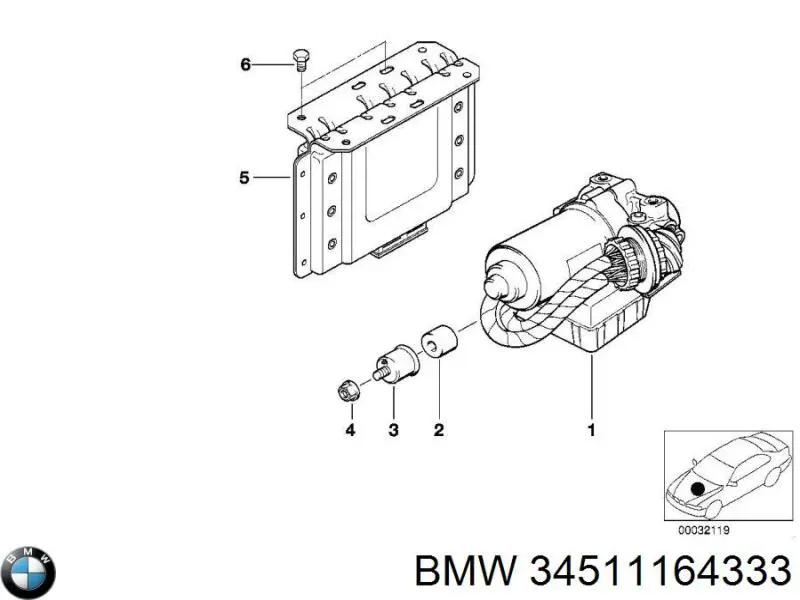 34511164333 BMW блок управления абс (abs гидравлический)
