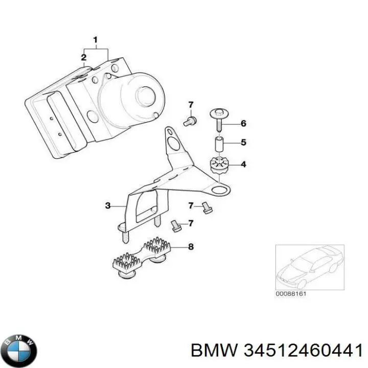 Блок управления АБС (ABS) гидравлический 34512460441 BMW