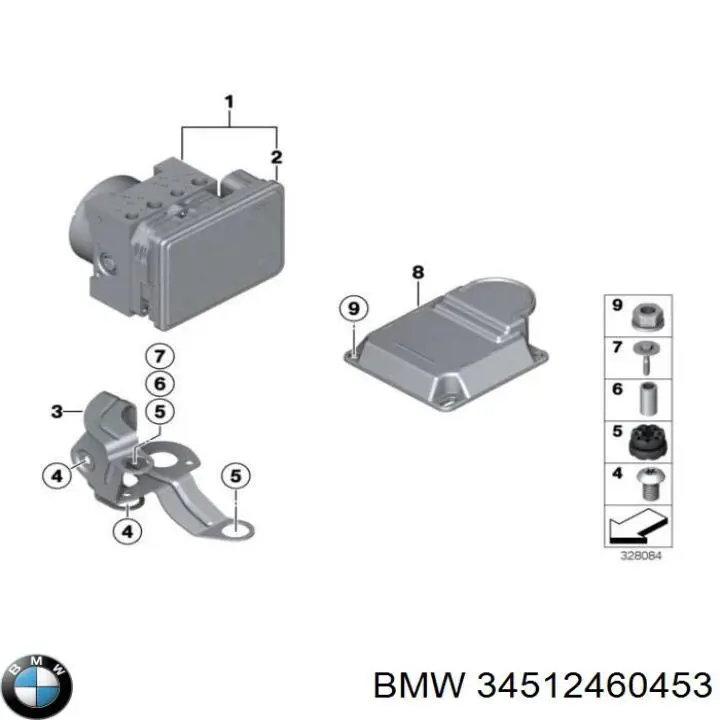  Блок управления АБС (ABS) гидравлический BMW 1 