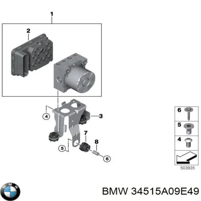Гидроблок АБС BMW 34505A4BAE8 цена, от 315.47 USD