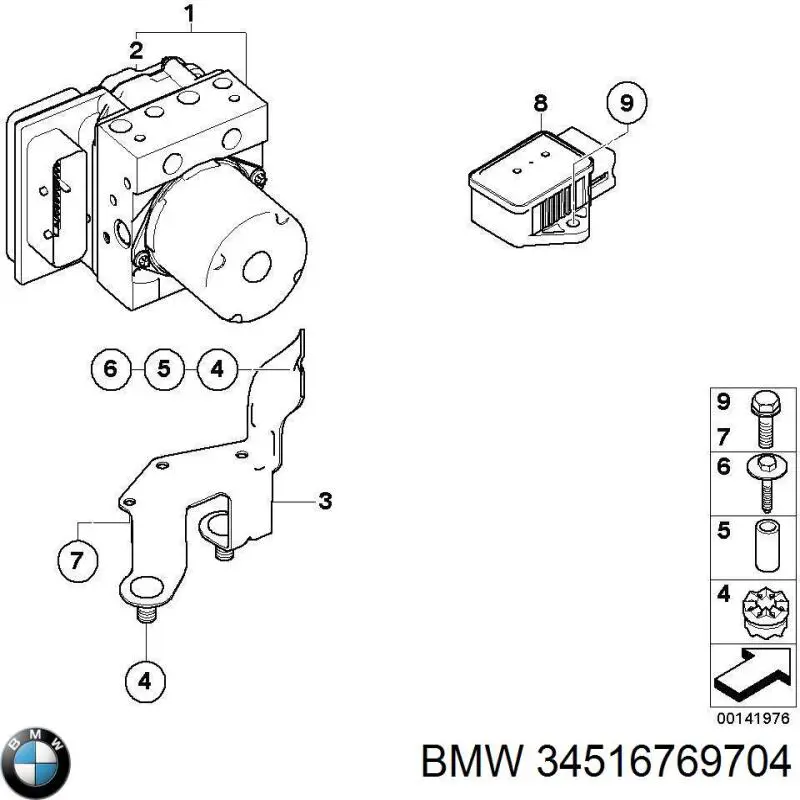 Гидроблок АБС BMW 34516769704 цена, от 139.36 USD