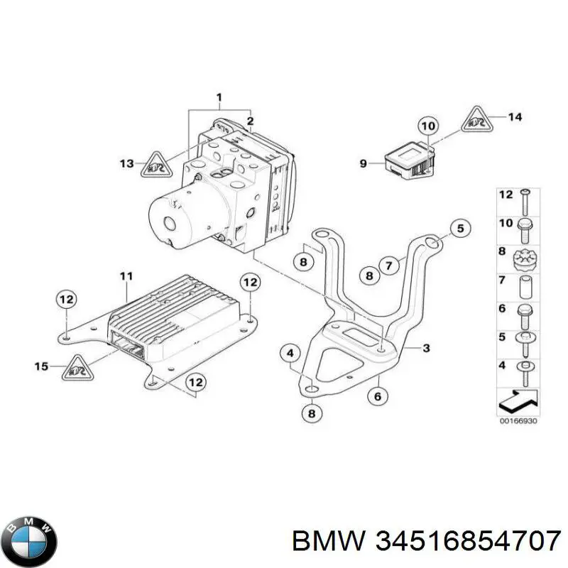 Блок управления АБС (ABS) гидравлический 34516865026 BMW