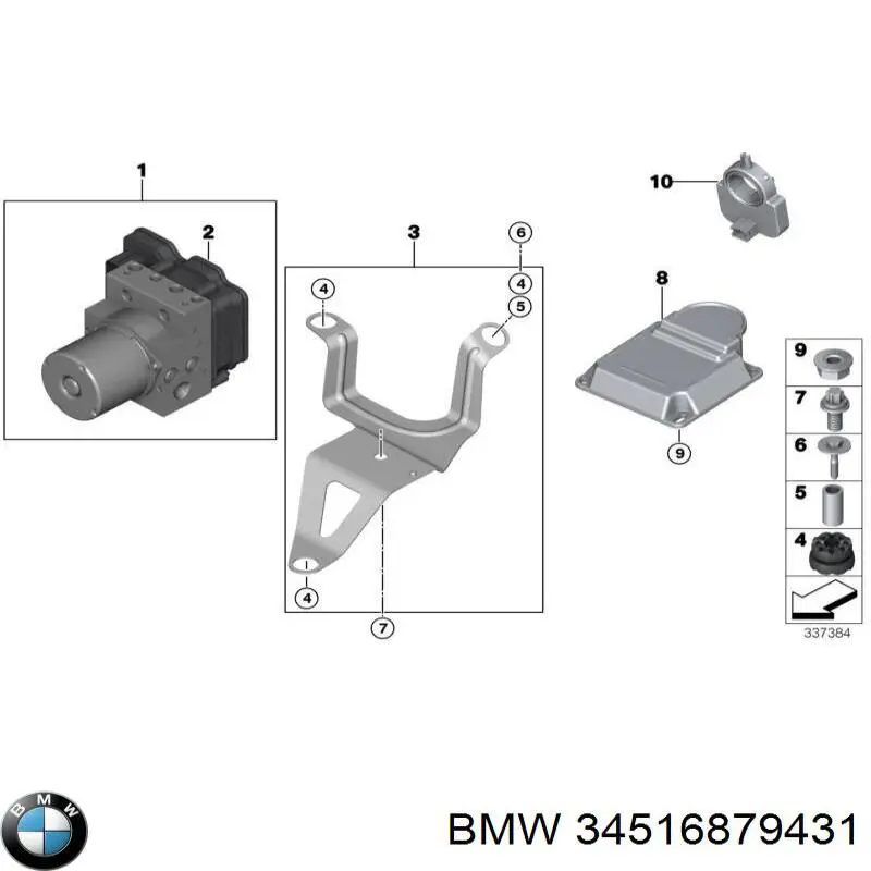 34516879431 BMW Блок ABS гидравлический