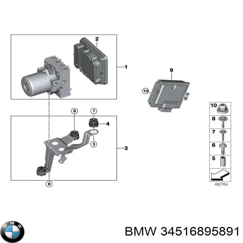 Блок управления АБС  BMW 34511543518