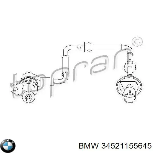 34521155645 BMW датчик абс (abs передний)