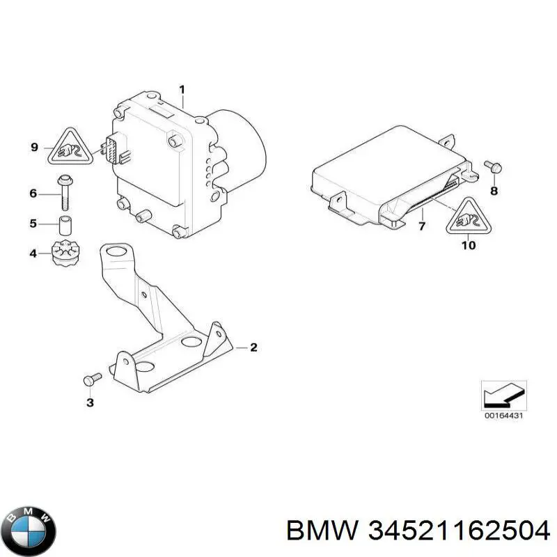 34521162504 BMW модуль управления (эбу АБС (ABS))