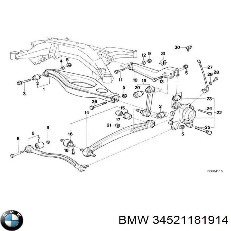 34521181914 BMW датчик абс (abs задний правый)