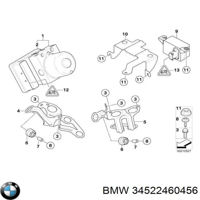 34522460456 BMW Блок ABS гидравлический