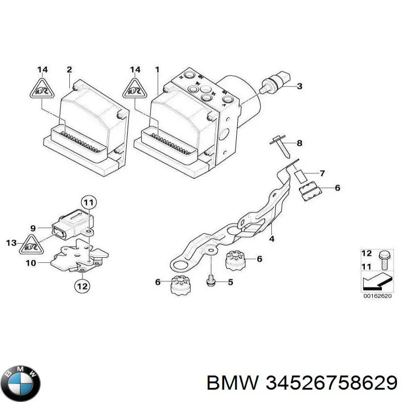 Блок управления АБС 34526758629 BMW