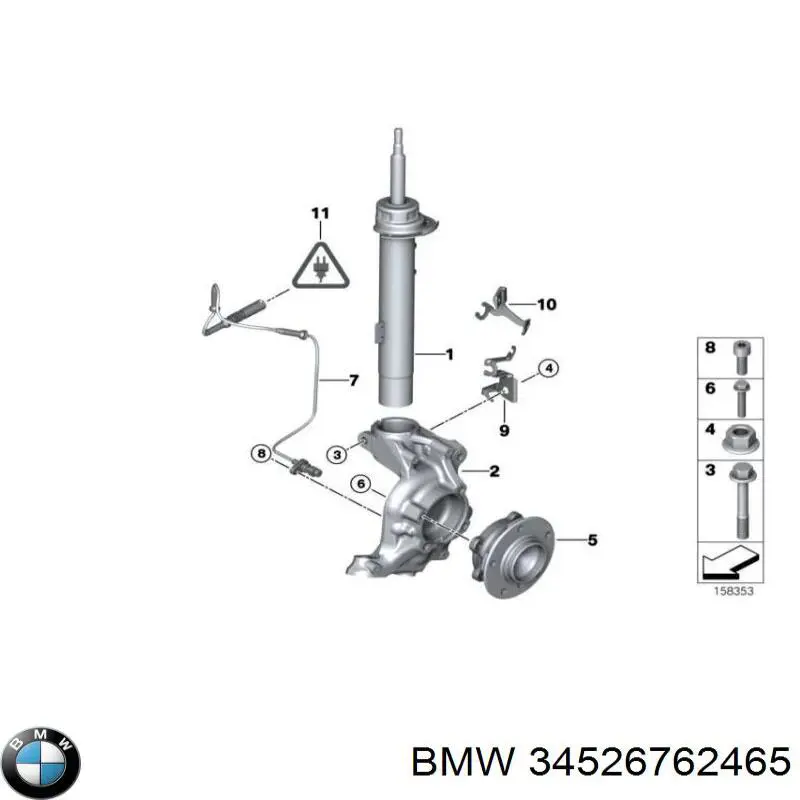 Sensor dianteiro de ABS BMW 34526762465 preço, a partir de 70,03 USD